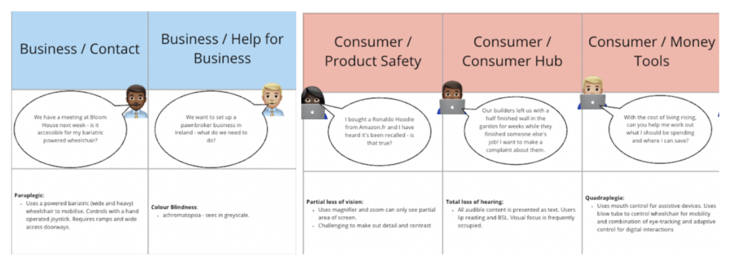 During an expert evaluation we will consider the user journey through content and pages using what we know about impairments and assistive technology